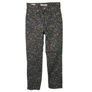 Levi’s Wedgie Straight Jeans Cropped Ultra High Waisted Floral Secret Garden 24